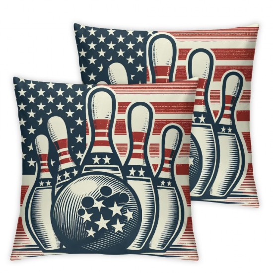 Ulloord Valentines Day Pillow Covers, American Flag Throw Pillow Covers, Pillowcases for Anniversary Wedding Sofa Couch,