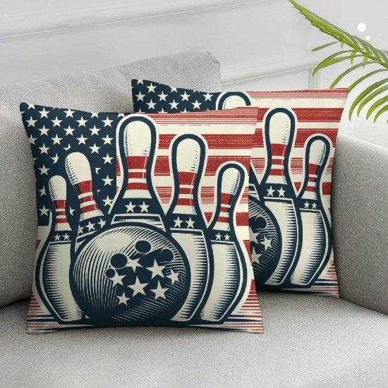 Ulloord Valentines Day Pillow Covers, American Flag Throw Pillow Covers, Pillowcases for Anniversary Wedding Sofa Couch,