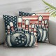 Ulloord Valentines Day Pillow Covers, American Flag Throw Pillow Covers, Pillowcases for Anniversary Wedding Sofa Couch,