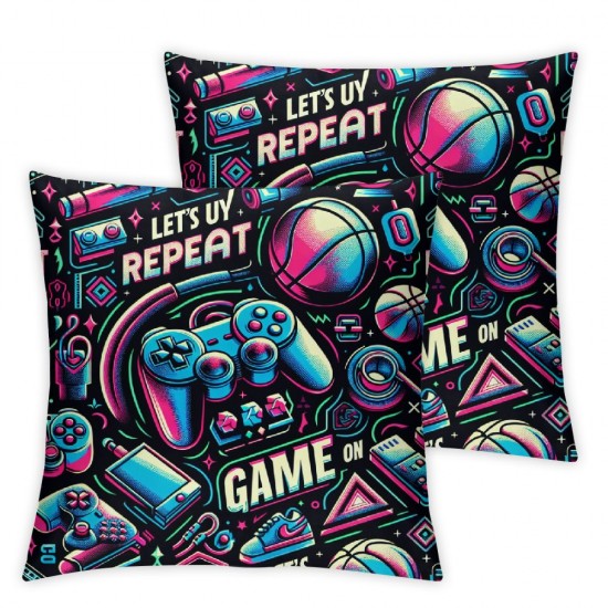 Ulloord Valentines Day Pillow Covers, Video Game Throw Pillow Covers, Pillowcases for Wedding Sofa