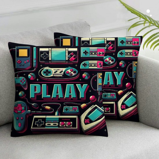 Ulloord Valentines Day Pillow Covers,  Video Game Throw Pillow Covers, Pillowcases for Anniversary Wedding Sofa Couch,