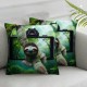 Ulloord Valentines Day Pillow Covers, Tropical Animal Throw Pillow Covers, Pillowcases for Wedding Sofa