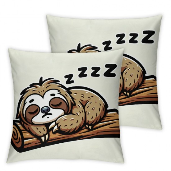 Ulloord Valentines Day Pillow Covers, Lazy Sloth Sleeping Throw Pillow Covers, Pillowcases for Anniversary Wedding Sofa Couch,