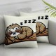 Ulloord Valentines Day Pillow Covers, Lazy Sloth Sleeping Throw Pillow Covers, Pillowcases for Anniversary Wedding Sofa Couch,