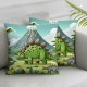 Ulloord and Tropical Leaves and Flowers Decorative Pillow Cover Home Decorative Cushion Cover for Couch Sofa Bed,