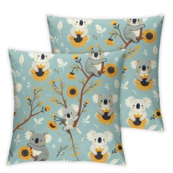 Ulloord Throw Pillow Covers and Sunflower Decor Pillowcases Square Hidden Zipper Home Cushion Decorative Pillowcase