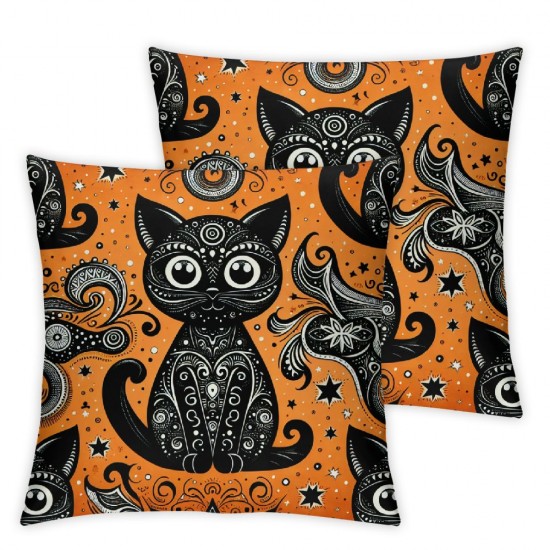 Ulloord Halloween Decorative Throw Pillow Cover Case, Pillow Cases Square Cushion Covers for Sofa