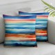 Ulloord Rainbow Stripes Decorative Throw Pillow Cover Case, Pillow Cases Square Standard Cushion Covers for Couch Sofa Bed