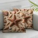 Ulloord and Seashells Decorative Throw Pillow Cover Case, Pillow Cases Square Standard Cushion Covers for Couch Sofa Bed