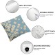 Ulloord Print Blue Decorative Throw Pillow Cover Case, Pillow Cases Square Standard Cushion Covers for Couch Sofa Bed