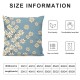 Ulloord Print Blue Decorative Throw Pillow Cover Case, Pillow Cases Square Standard Cushion Covers for Couch Sofa Bed