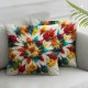 Ulloord Rainbow Color Decorative Throw Pillow Cover Case, Pillow Cases Square Cushion Covers for Sofa