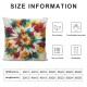 Ulloord Rainbow Color Decorative Throw Pillow Cover Case, Pillow Cases Square Cushion Covers for Sofa