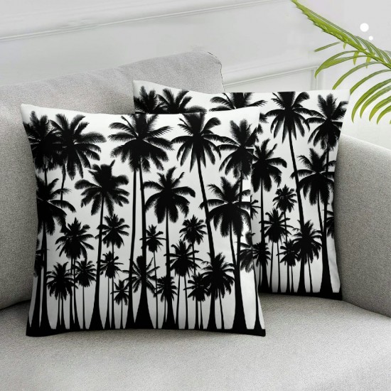 Throw Pillow Covers Black Decor Pillowcases Square Hidden Zipper Home Cushion Decorative Pillowcase