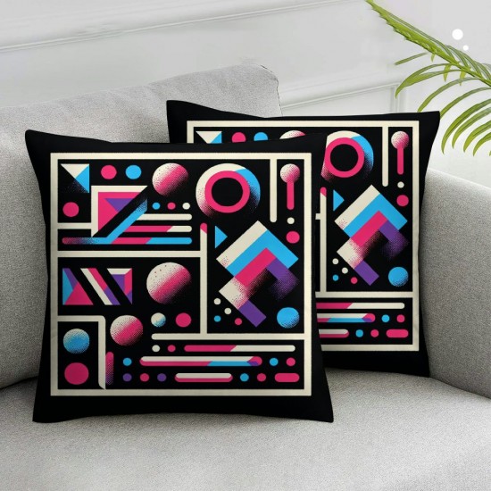 Ulloord Retro 80s or Decorative Pillow Cover Home Decorative Cushion Cover for Couch Sofa Bed,