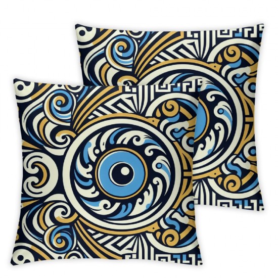 Ulloord Blue Bead Square Home Decorative Cushion Cover Throw Pillow Cover Case Pillowcase