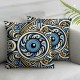 Ulloord Blue Bead Square Home Decorative Cushion Cover Throw Pillow Cover Case Pillowcase