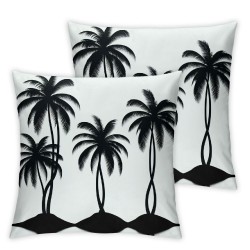 Ulloord Throw Pillow Covers Black White Decor Pillowcases Square Hidden Zipper Home Cushion Decorative Pillowcase