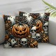 Ulloord Halloween Ghost, , Pumpkin Decorative Pillow Cover Home Decorative Cushion Cover for Couch Sofa Bed,