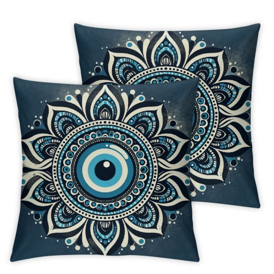 Ulloord Turkish Eye Bead Throw Pillow Cover, Throw Pillows Decor for Home Couch Car Bedroom Sofa, Cushion Cases,