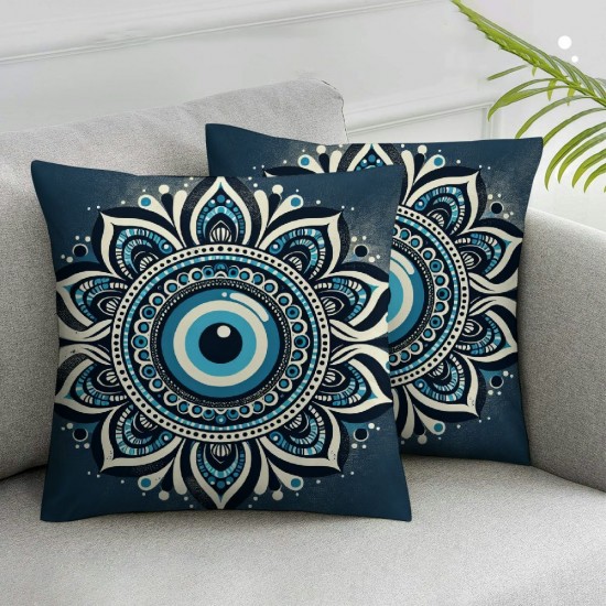 Ulloord Turkish Eye Bead Throw Pillow Cover, Throw Pillows Decor for Home Couch Car Bedroom Sofa, Cushion Cases,