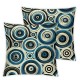 Ulloord Blue Turkish Bead Throw Pillow Covers Decorative Pillowcase with Hidden Zipper Soft Cushion Covers for Home Bedroom Living Room Sofa