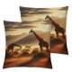 Ulloord Pillow Covers  Decorative Beautiful Giraffe Family Throw Pillow Covers Cushion Case for Sofa Bench Living Room Indoor Outdoor Home Decor