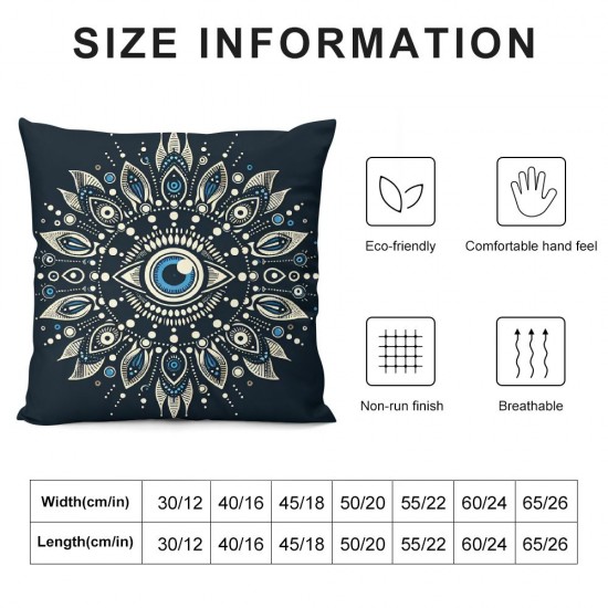 Ulloord Decorative Throw Pillow Cover Case, Pillow Cases Square Standard Cushion Covers for Couch Sofa Bed