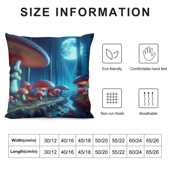 Ulloord Throw Pillow Covers Landscape Cottage core Blue Cozy Velvet Washable Indoor Living Room Couch Standard Sofa Bed Decor Cushion Cover