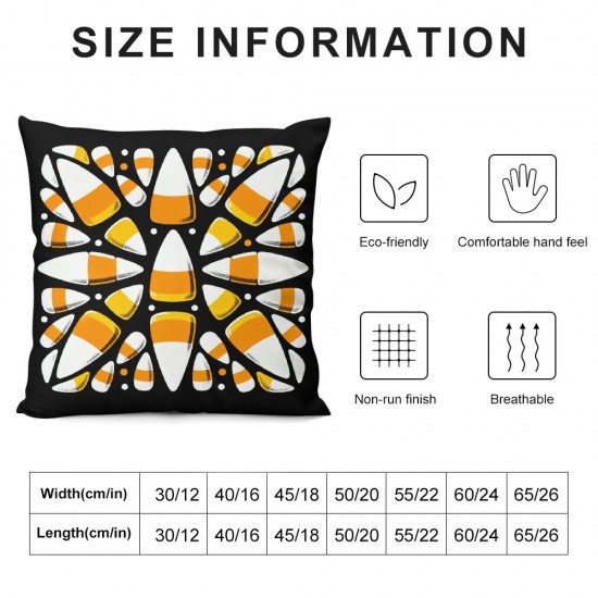 Halloween Decorative Throw Pillow Cover Case, Pillow Cases Square Standard Cushion Covers for Couch Sofa Bed