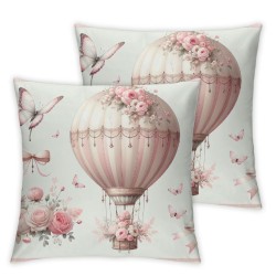 Valentines Day Throw Pillow Covers Aesthetic Floral White Pink vday Decor Anniversary Outdoor Patio Couch Home Sofa Square Pillow case