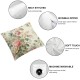 Ulloord Peony Floral Throw Pillow Covers Cottage core Flower Leaf Retro Gray Washable Decorative for Living Room Bedroom Office Sofa Bed Pillow case