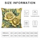 Ulloord Flower Throw Pillow Covers Retro 90s Cottage core Rose Floral Striped Yellow Cozy Indoor Living Room Sofa Decor Cushion Cover