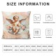 Ulloord valentine's day throw pillow covers aesthetic art painting pink short plush washable indoor bedroom college dorm sofa decor Cushion Cover