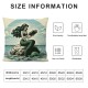 Ulloord Throw Pillow Covers Classic Retro Aesthetic sea Brown Square Indoor Kids Girl Bedroom Sofa Decorative Cover