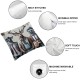 Ulloord Throw Pillow Covers Guitar Retro Animal Gray Soft Velvet Washable Decorative for boy Man Outdoor Bedroom Sofa Office Cushion Cover