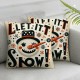 Ulloord Snowman Throw Pillow Covers Seasonal Christmas Decorative Sofa Bedroom Dorm Soft Linen Washable,Beige,