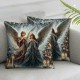 Ulloord Christmas Throw Pillow Covers snowfl Square Zippered Outdoor Indoor Room Patio Porch Office College Dorm Washable Cushion Covers