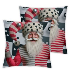 Ulloord Christmas Tree Snowman Pink Throw Pillow Covers Christmas College Preppy Fashion Decorative Cushion Cover for Parties Living Room Bedroom Sofa Bed Decoration