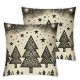 Ulloord Christmas Tree Snowman Throw Pillow Covers Merry Christmas red White Cute Retro Decorative Cushion Cover for Christmas Party Living Room Bedroom Sofa