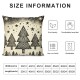 Ulloord Christmas Tree Snowman Throw Pillow Covers Merry Christmas red White Cute Retro Decorative Cushion Cover for Christmas Party Living Room Bedroom Sofa