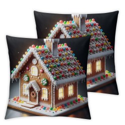 Ulloord Christmas Pink White Throw Pillow Cover Cute Christmas Decorative Cushion Cover for Living Room Bedroom Sofa Bed