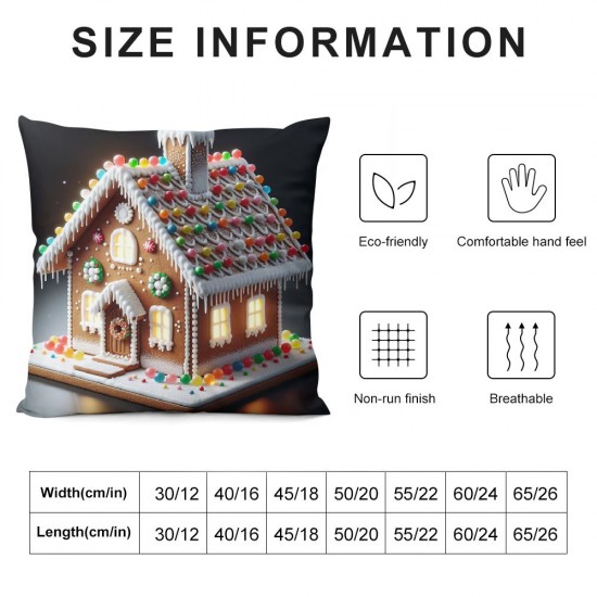 Ulloord Christmas Pink White Throw Pillow Cover Cute Christmas Decorative Cushion Cover for Living Room Bedroom Sofa Bed