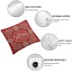 Ulloord Throw Pillow Covers Merry Christmas Tree Balls Living Room Bedroom Dorm Soft Linen Pillow Covers Christmas Decorations Washable,Red,