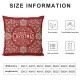 Ulloord Throw Pillow Covers Merry Christmas Tree Balls Living Room Bedroom Dorm Soft Linen Pillow Covers Christmas Decorations Washable,Red,