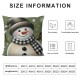 Ulloord Christmas Tree Santa Hat Snowman Green White Throw Pillow Covers Linen Decorative Cushion Cover for Christmas Parties Living Room Bedroom Sofa Bed Decoration Gift