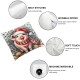 Ulloord Pig Throw Pillow Covers Lovely Animal Lettering Holly Jolly Christmas Bedding Decor Cozy Linen Washable Pack of 2 Outdoor Porch car,White Pink,