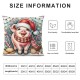 Ulloord Pig Throw Pillow Covers Lovely Animal Lettering Holly Jolly Christmas Bedding Decor Cozy Linen Washable Pack of 2 Outdoor Porch car,White Pink,