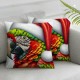 Ulloord Throw Pillow Covers Holiday Animal Soft Linen Living Room Bedroom Dorm Washable ,red,