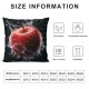 Ulloord Throw Pillow Covers Water Modern Classic red and Black Velvet Sofa Decorative Cozy Zippered Family Chair Patio Home Decor Living Room Cushion Cover